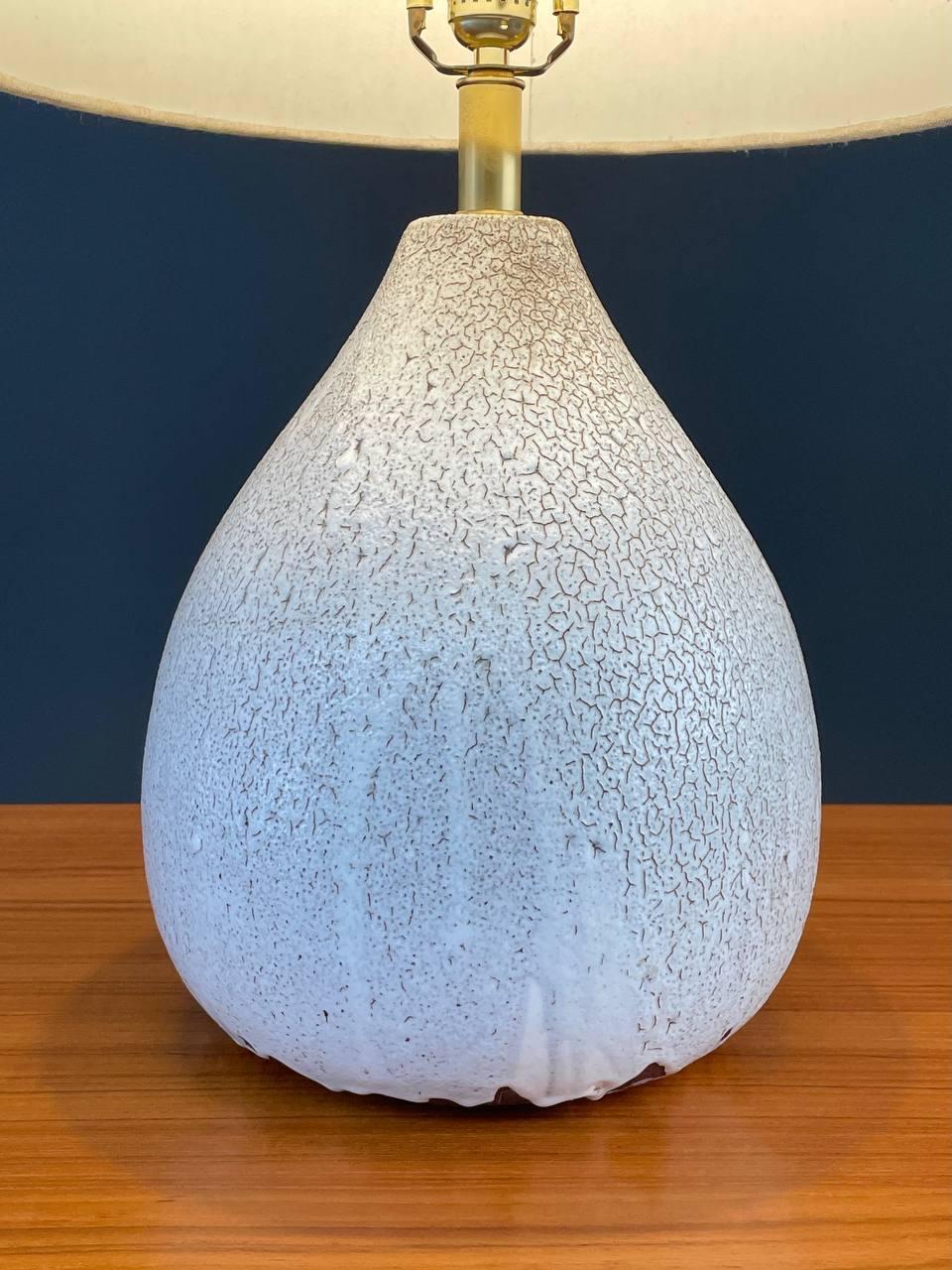 Mid-20th Century Mid-Century Modern Lava Glaze Ceramic Table Lamp