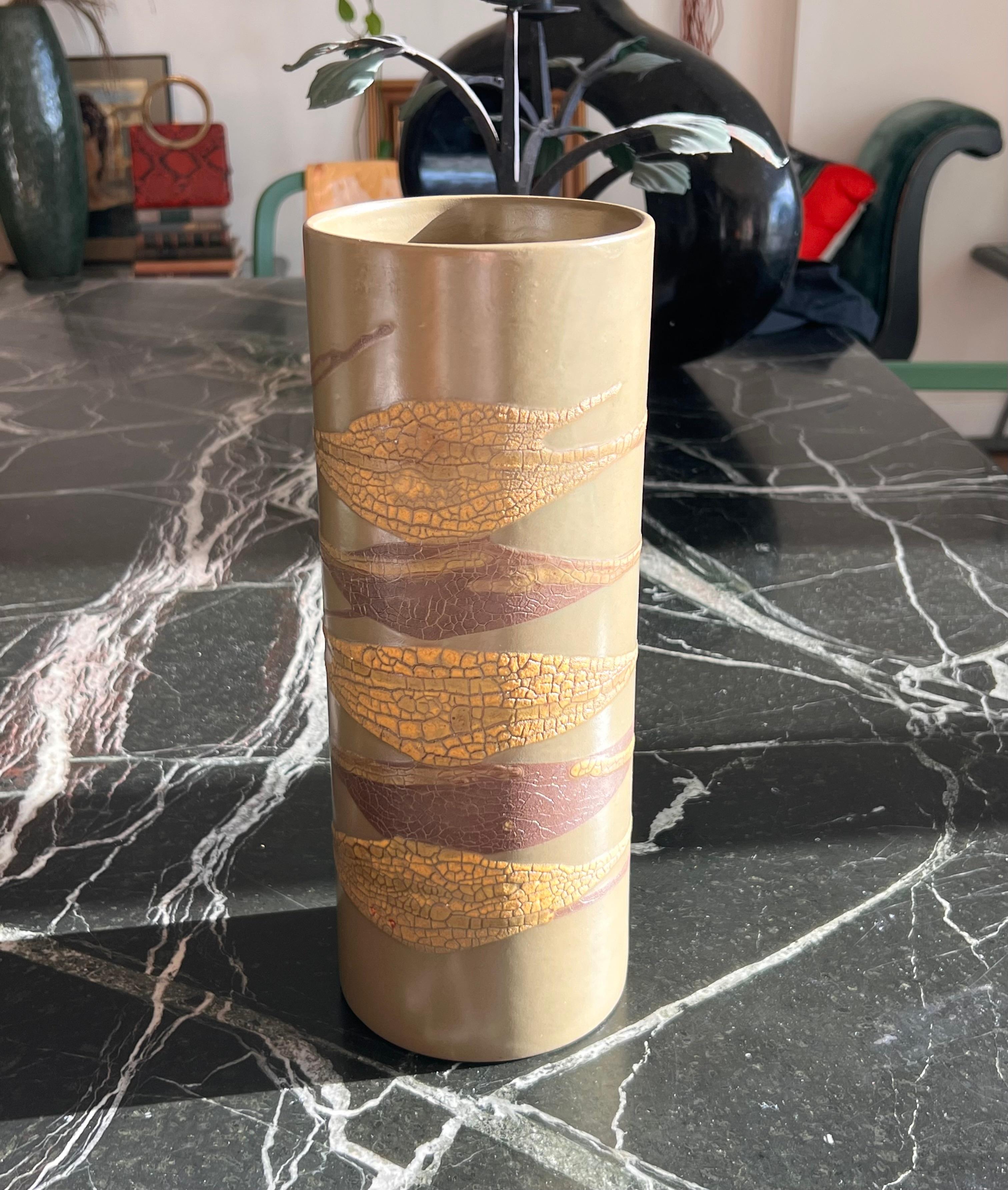 Vase en céramique Earthwrap à glaçure de lave, The Moderns Modernity, par Haeger, circa 1965 en vente 1