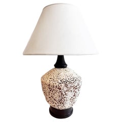 Mid-century Modern Lava-Textured Glaze Ceramic Table Lamp