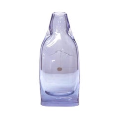 Vintage Mid-Century Modern Lavender Bohemia Glass Vase