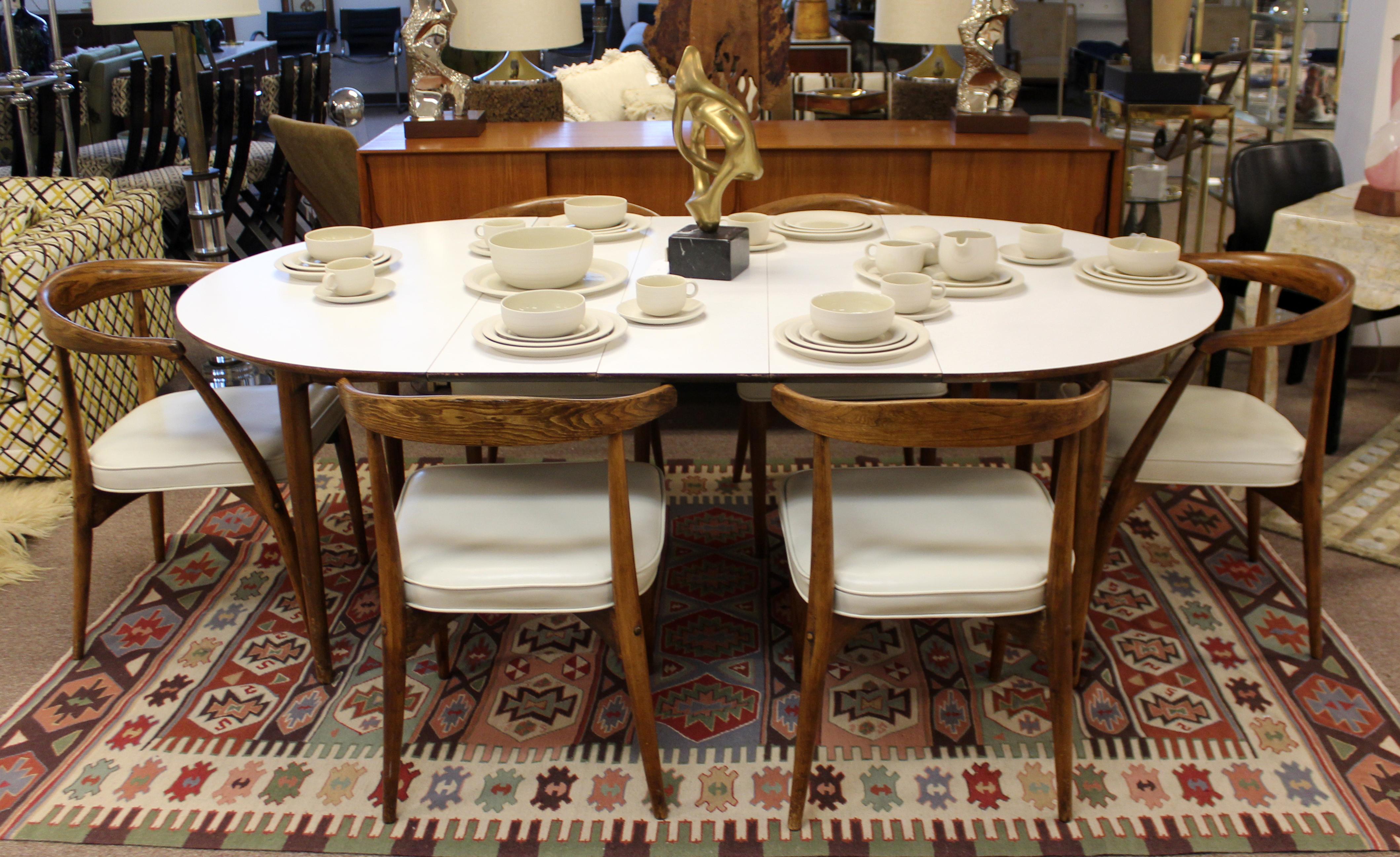 Mid-Century Modern Lawrence Peabody Craft Assoc. Dining Table and 6 Side Chairs 3
