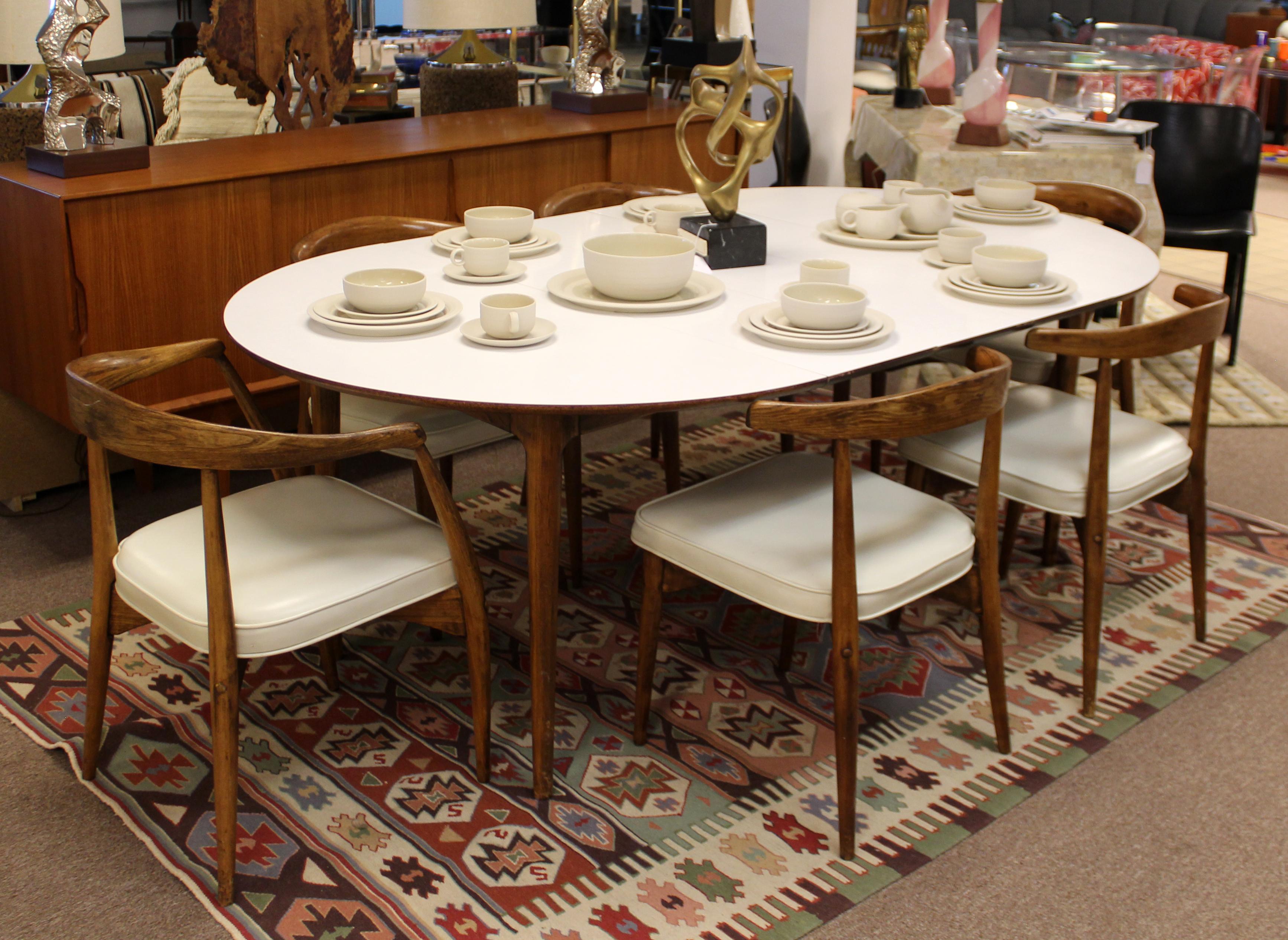 Mid-Century Modern Lawrence Peabody Craft Assoc. Dining Table and 6 Side Chairs 4