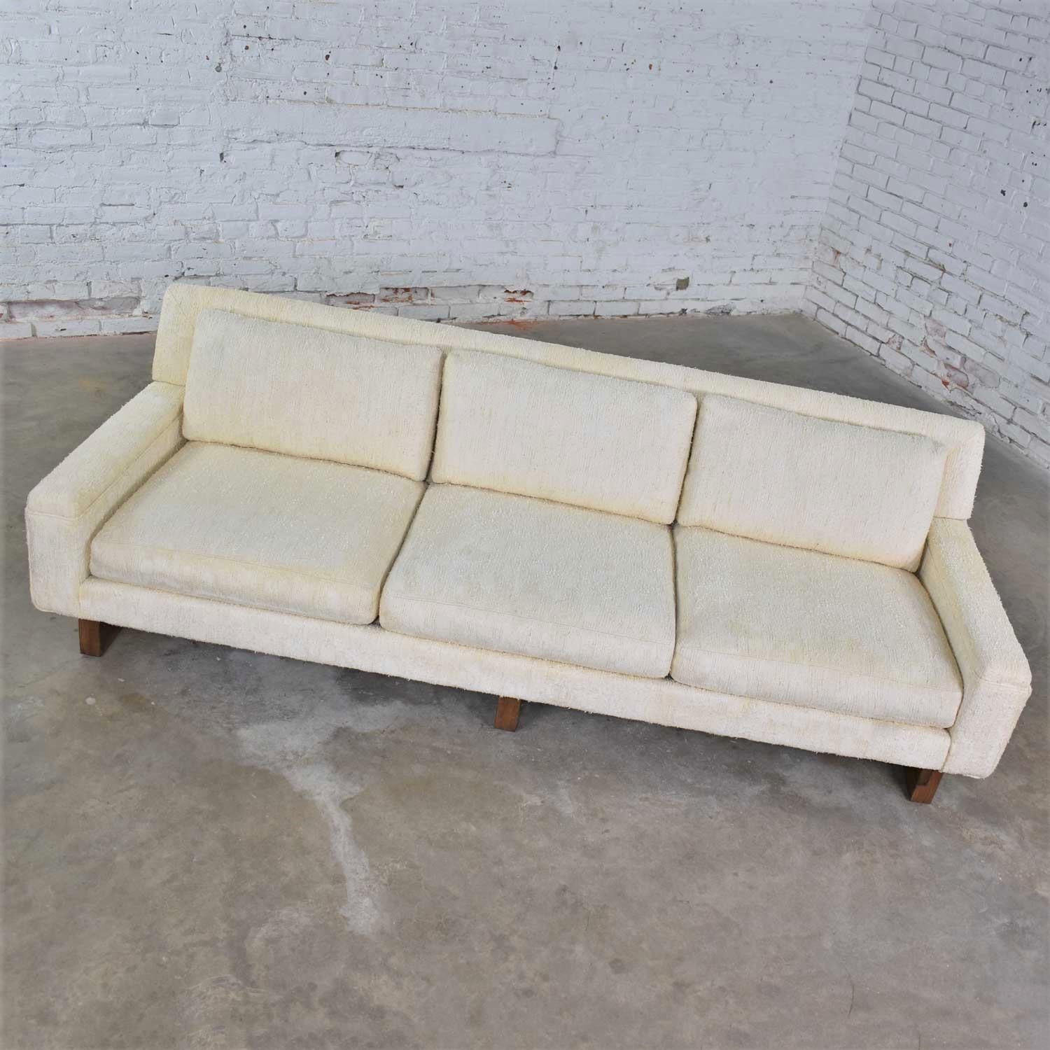 American Mid-Century Modern Lawson Style White Sofa by Flair Division for Bernhardt