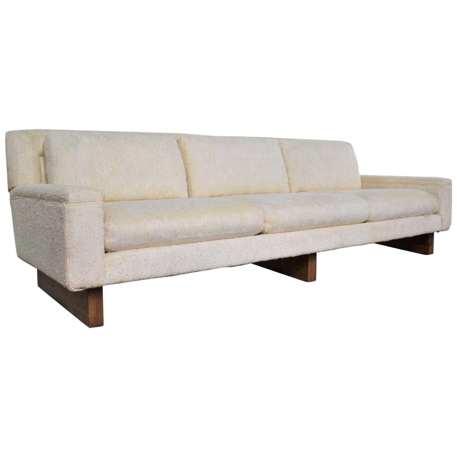 Mid-Century Modern Lawson Style White Sofa by Flair Division for Bernhardt