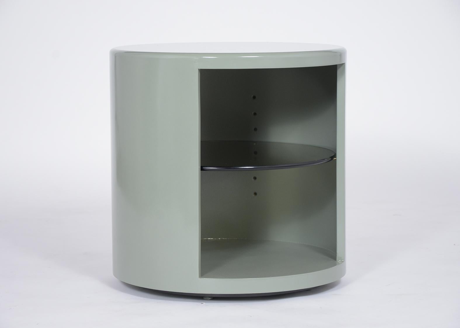 Modern Lazy Susan Side Tables In Good Condition In Los Angeles, CA