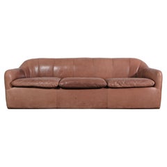 Mid-Century Modern Leather 3 Seat Sofa