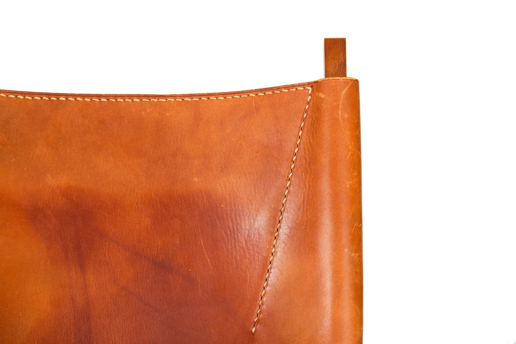 Mid-Century Modern Leather and Oak 