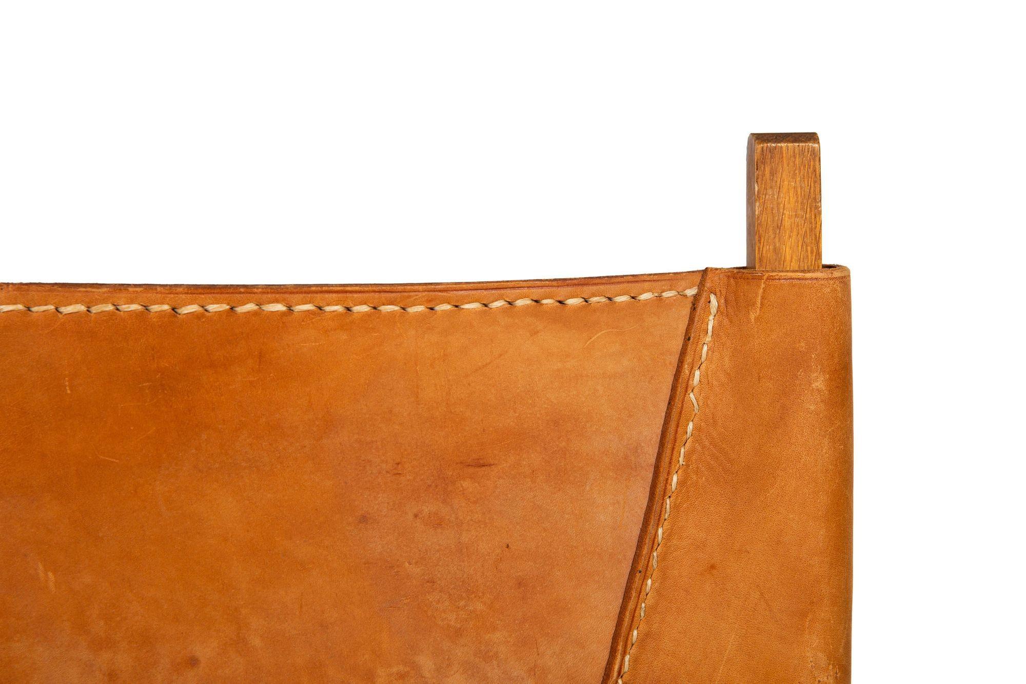 Mid-Century Modern Leather and Oak 