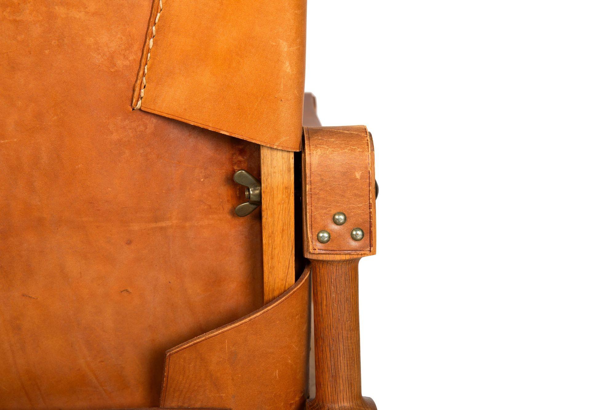 Mid-Century Modern Leather and Oak 