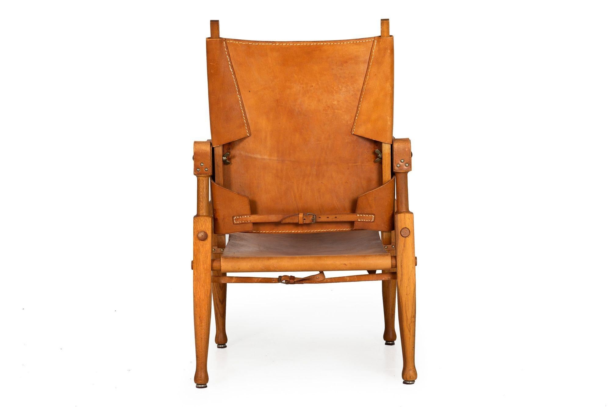 20th Century Mid-Century Modern Leather and Oak 