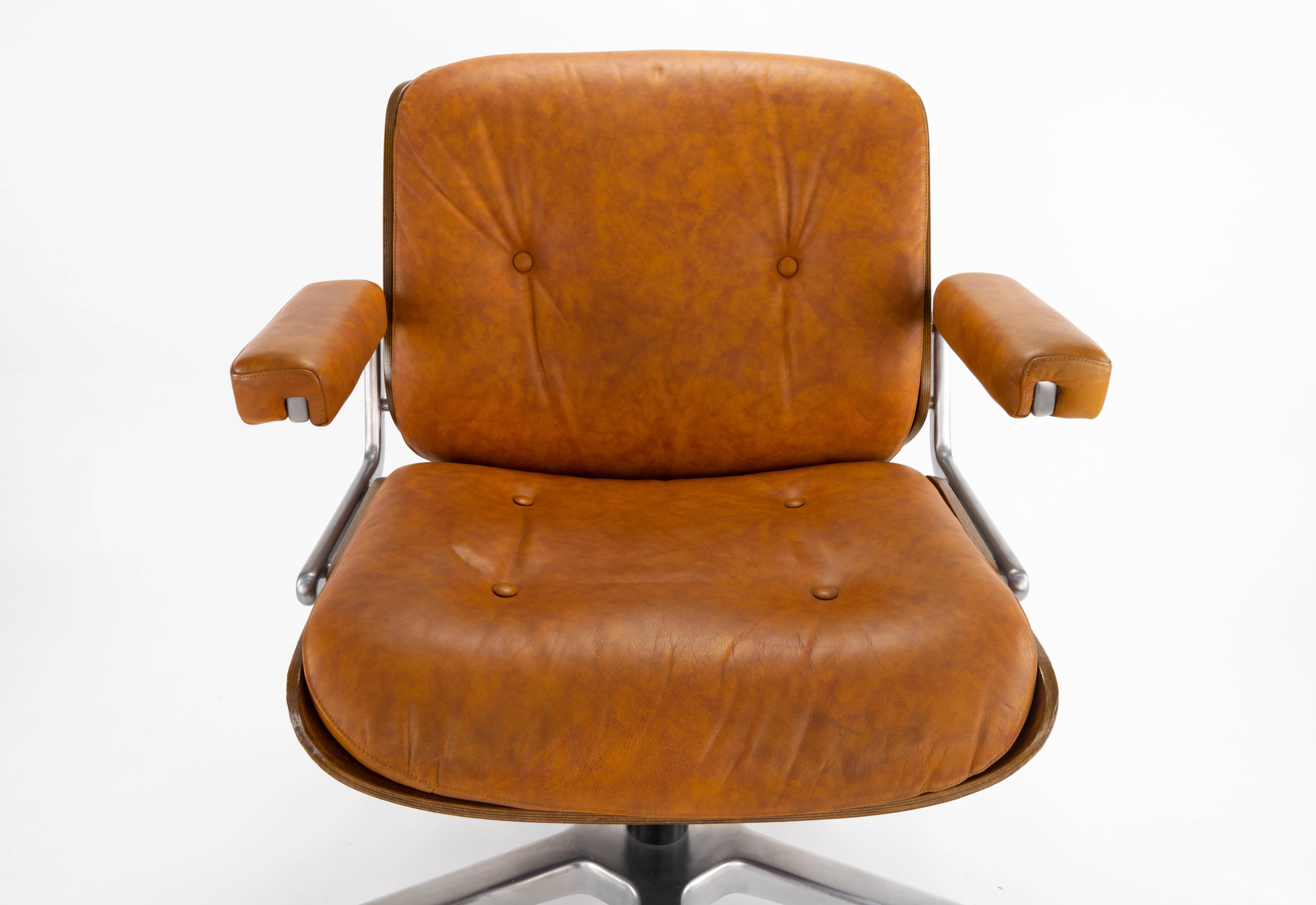Mid-Century Modern Leather Armchair by Martin Stoll for Giroflex, Switzerland 4