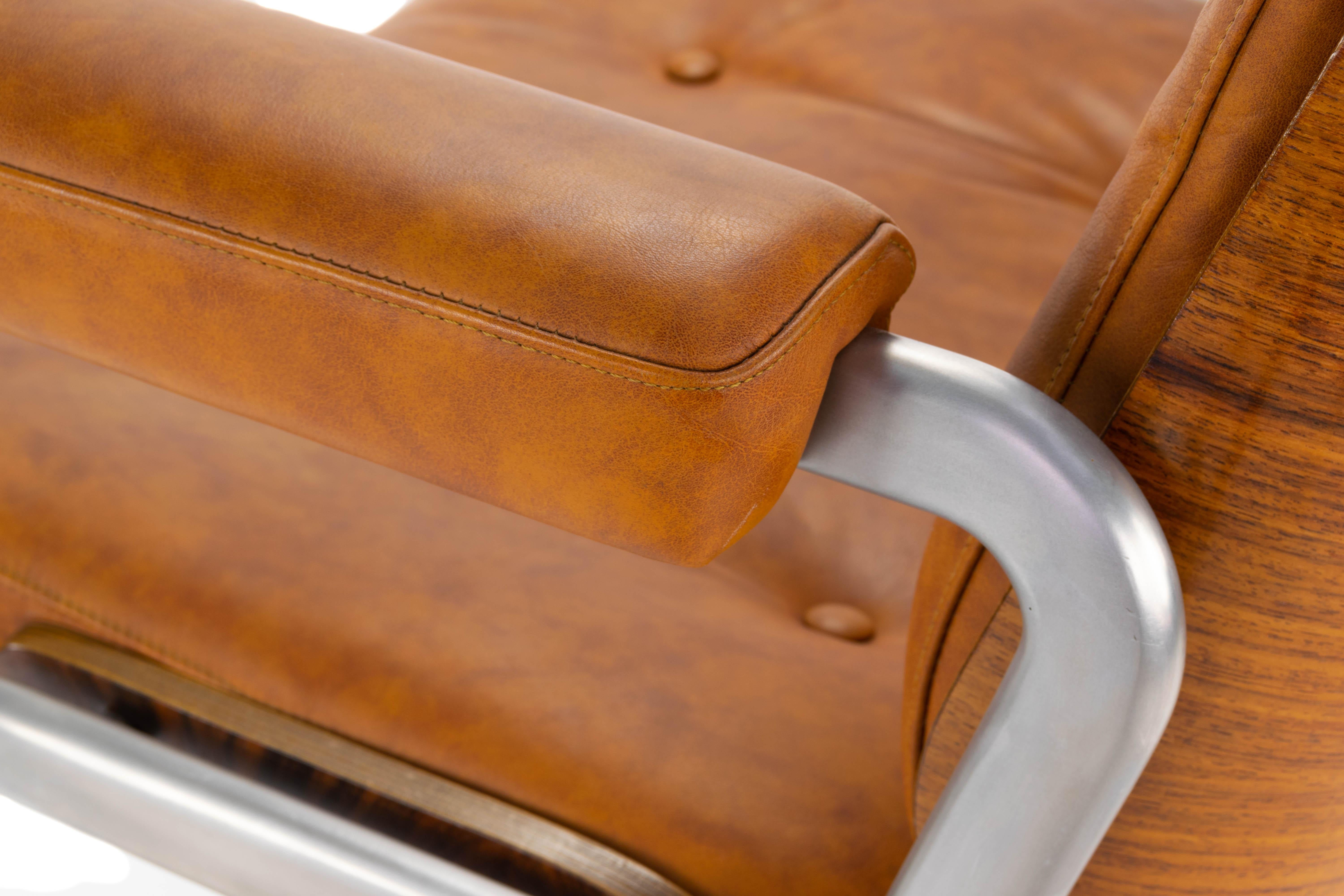 Mid-Century Modern Leather Armchair by Martin Stoll for Giroflex, Switzerland 4