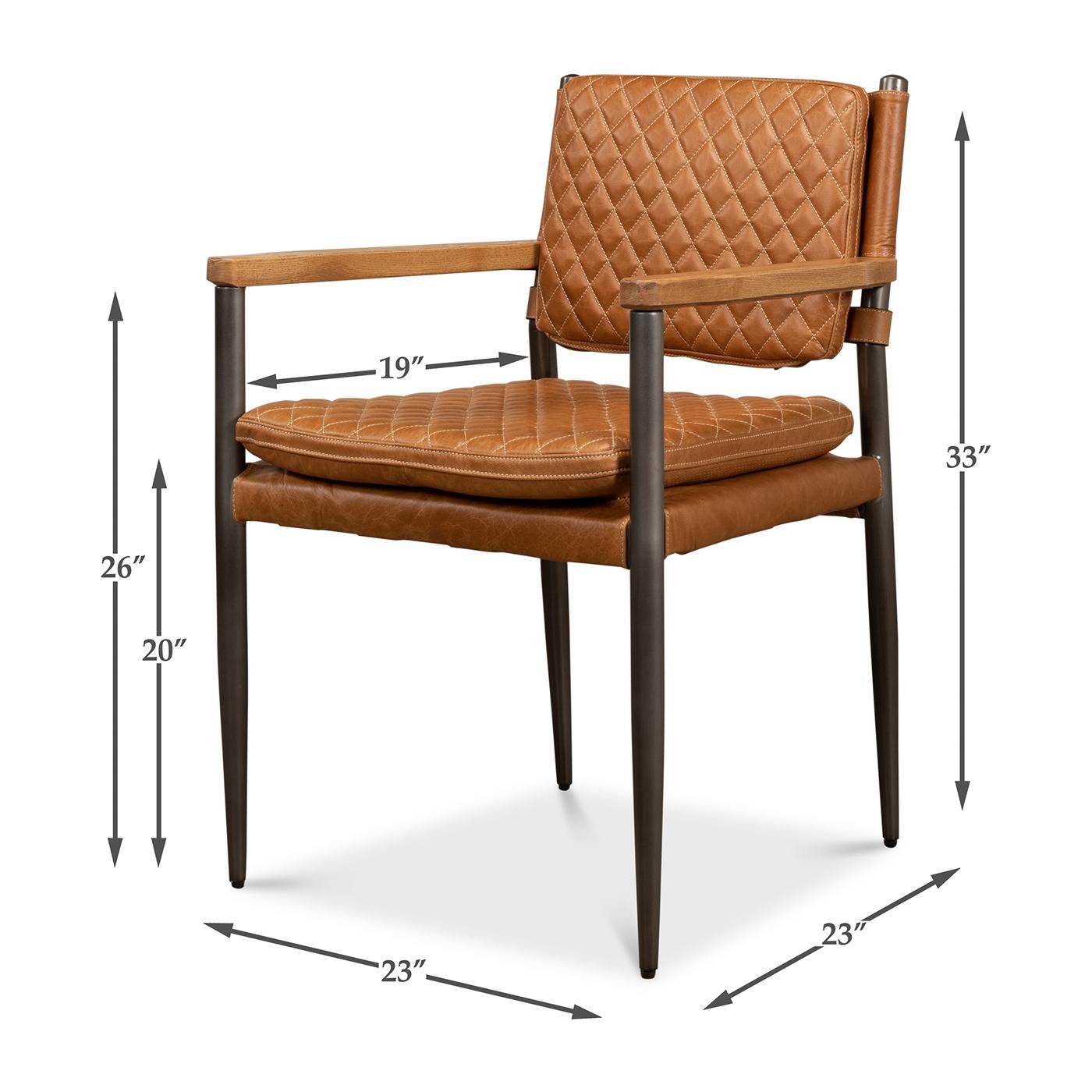 Poltrona in pelle moderna di metà secolo in vendita 4