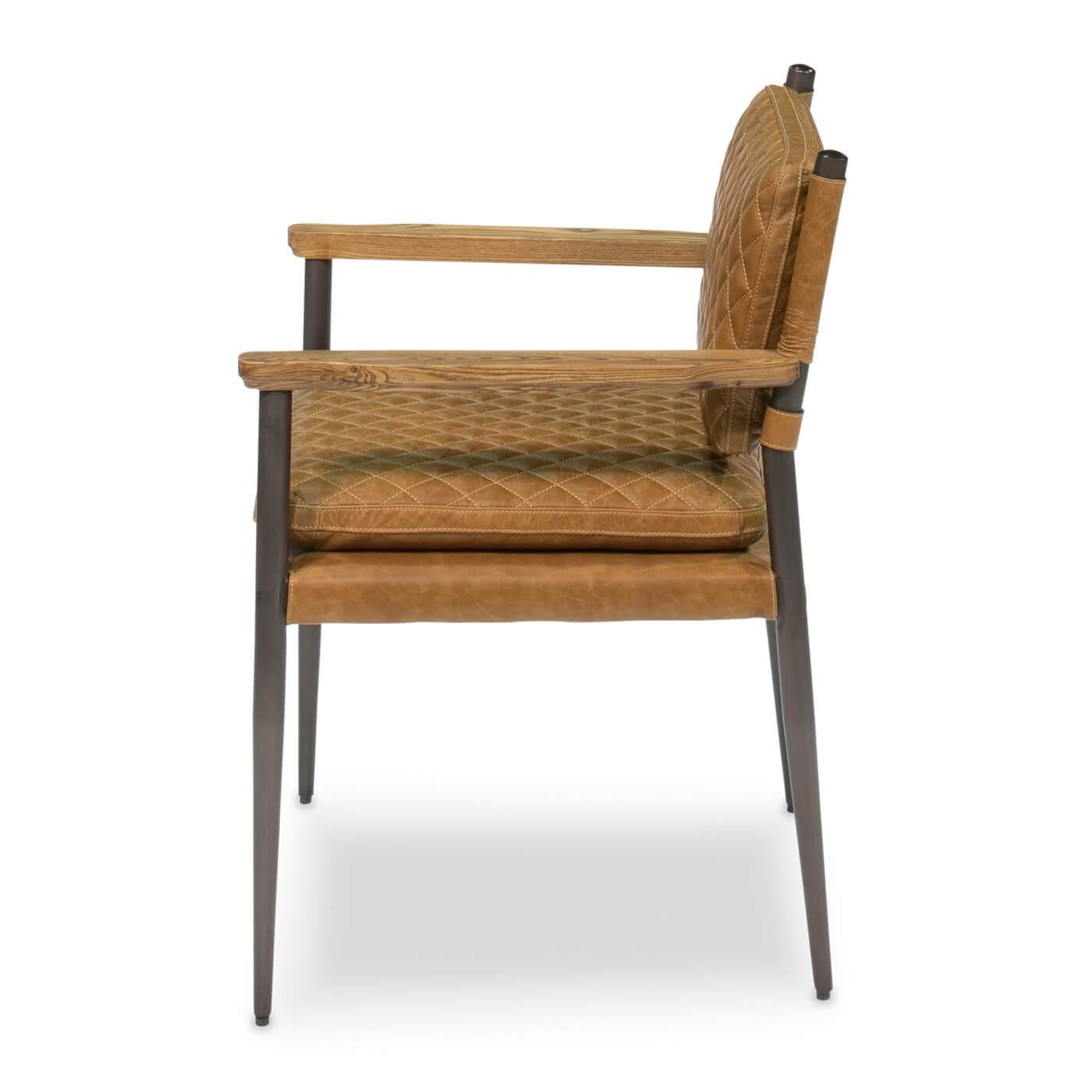 mid century modern leather armchair
