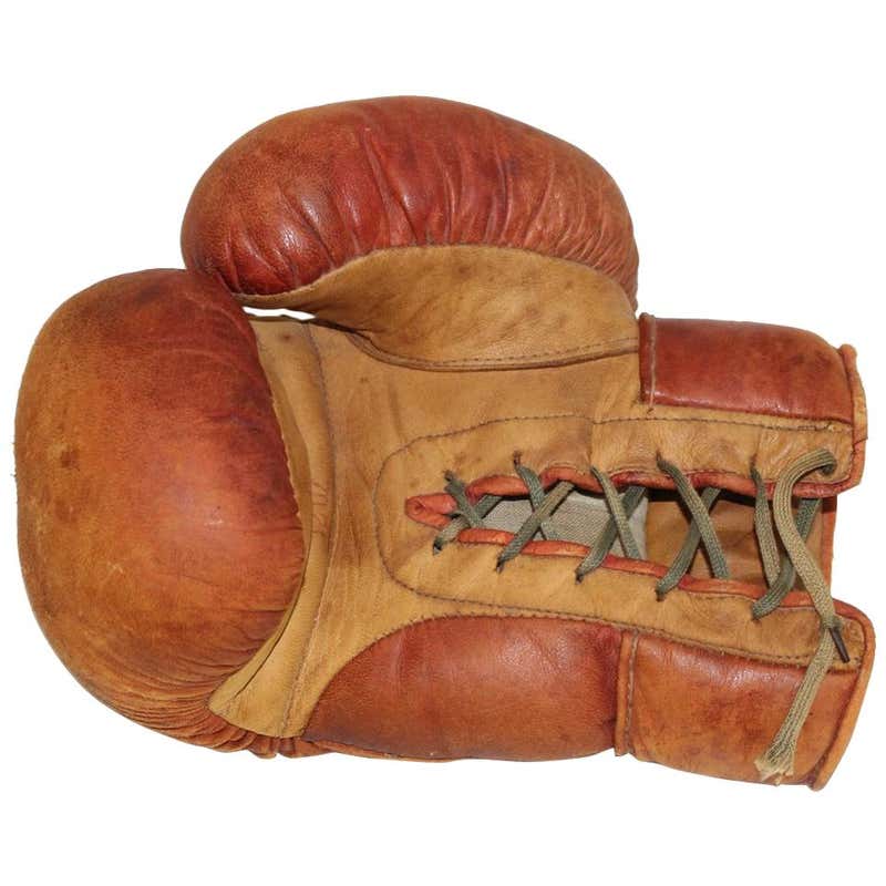 Vintage Leather Everlast Boxing Gloves, circa 1960s at 1stDibs