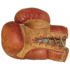 Mid-Century Modern Leather Boxing Glove, 1950s