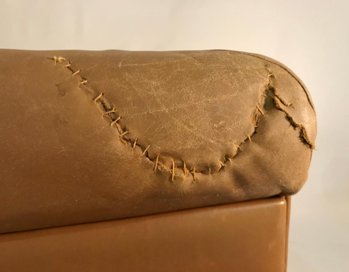 Mid-Century Modern Leather Chaise/Terazza Sofa by Ubald Klug for De Sede  3