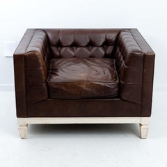Mid Century Modern Leather Club Chair