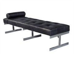 Mid-Century Modern Leather Day Bed