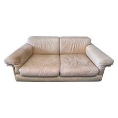 Mid-Century Modern Leather De Sede Sofa