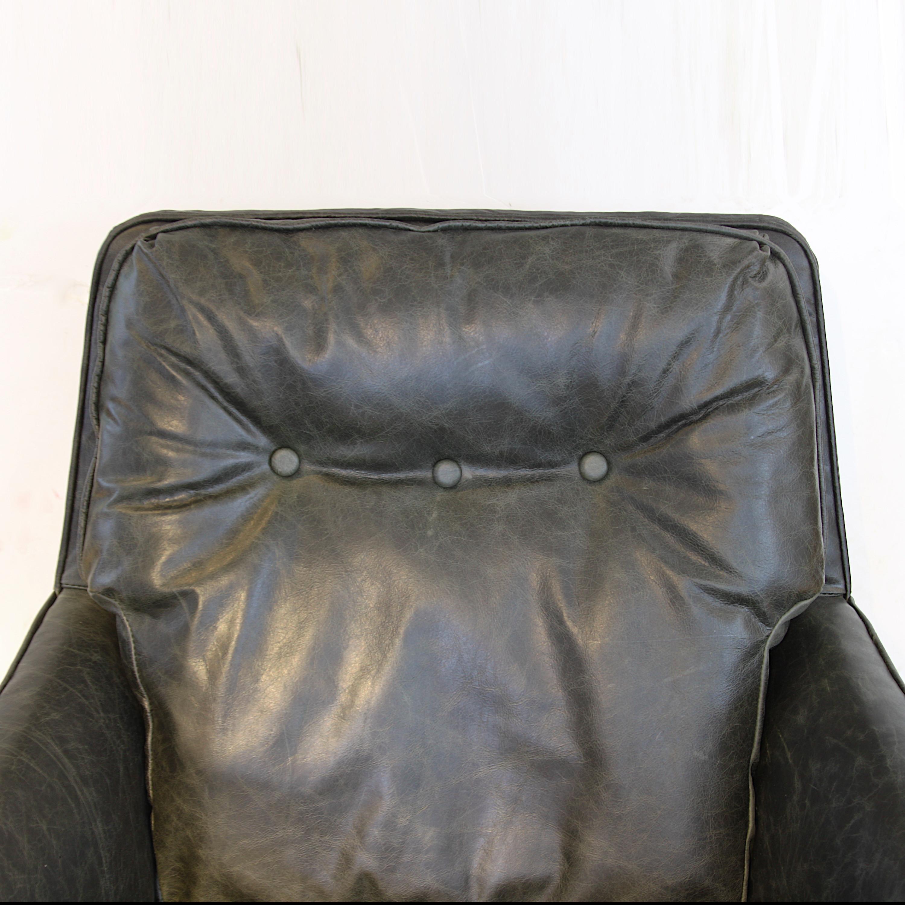 Mid-Century Modern Leather Executive Desk Chair by Edward Wormley for Dunbar 1