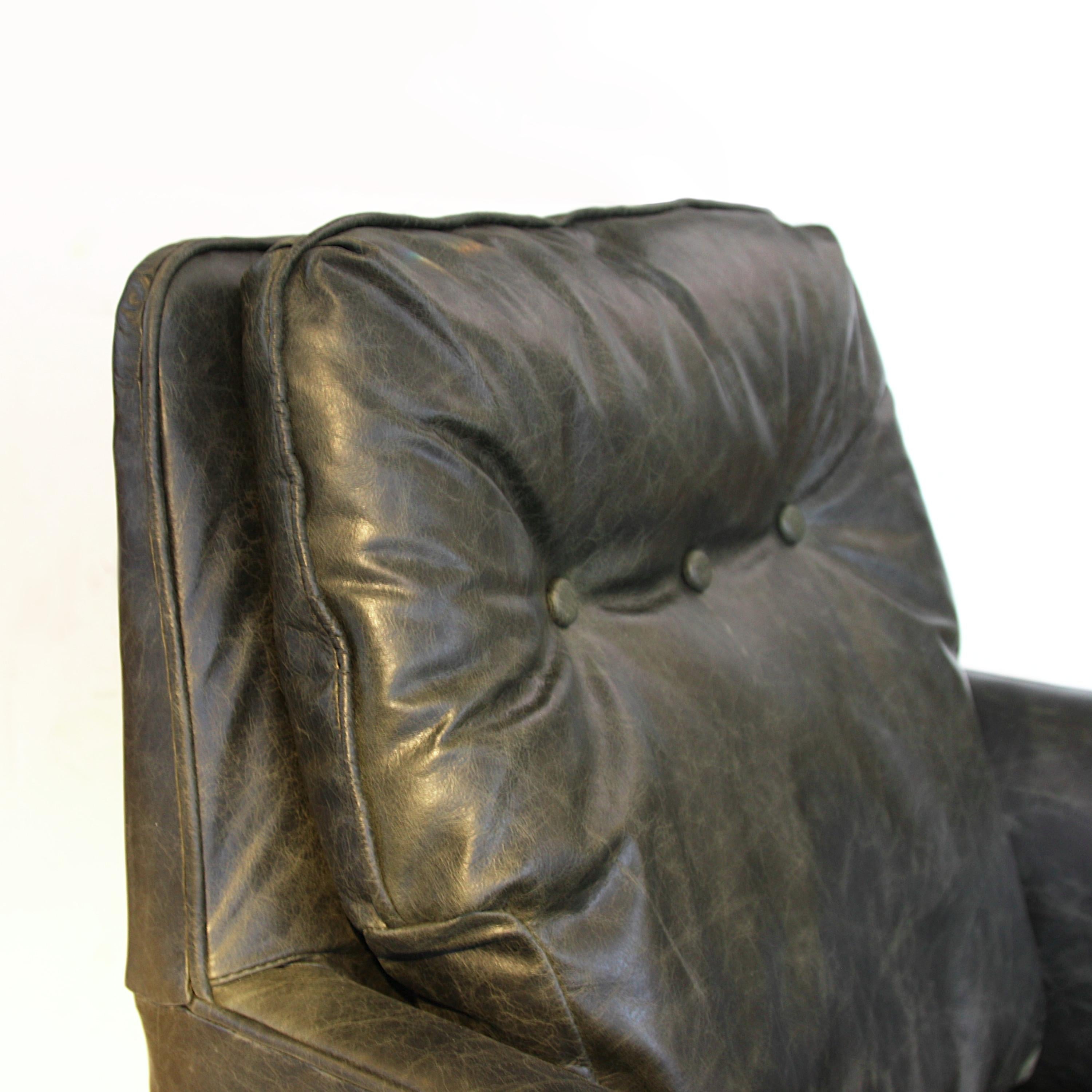 Mid-Century Modern Leather Executive Desk Chair by Edward Wormley for Dunbar 2