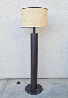 Mid Century Modern Leather Floor Lamp by Nicetin, Yugoslavia 1980s