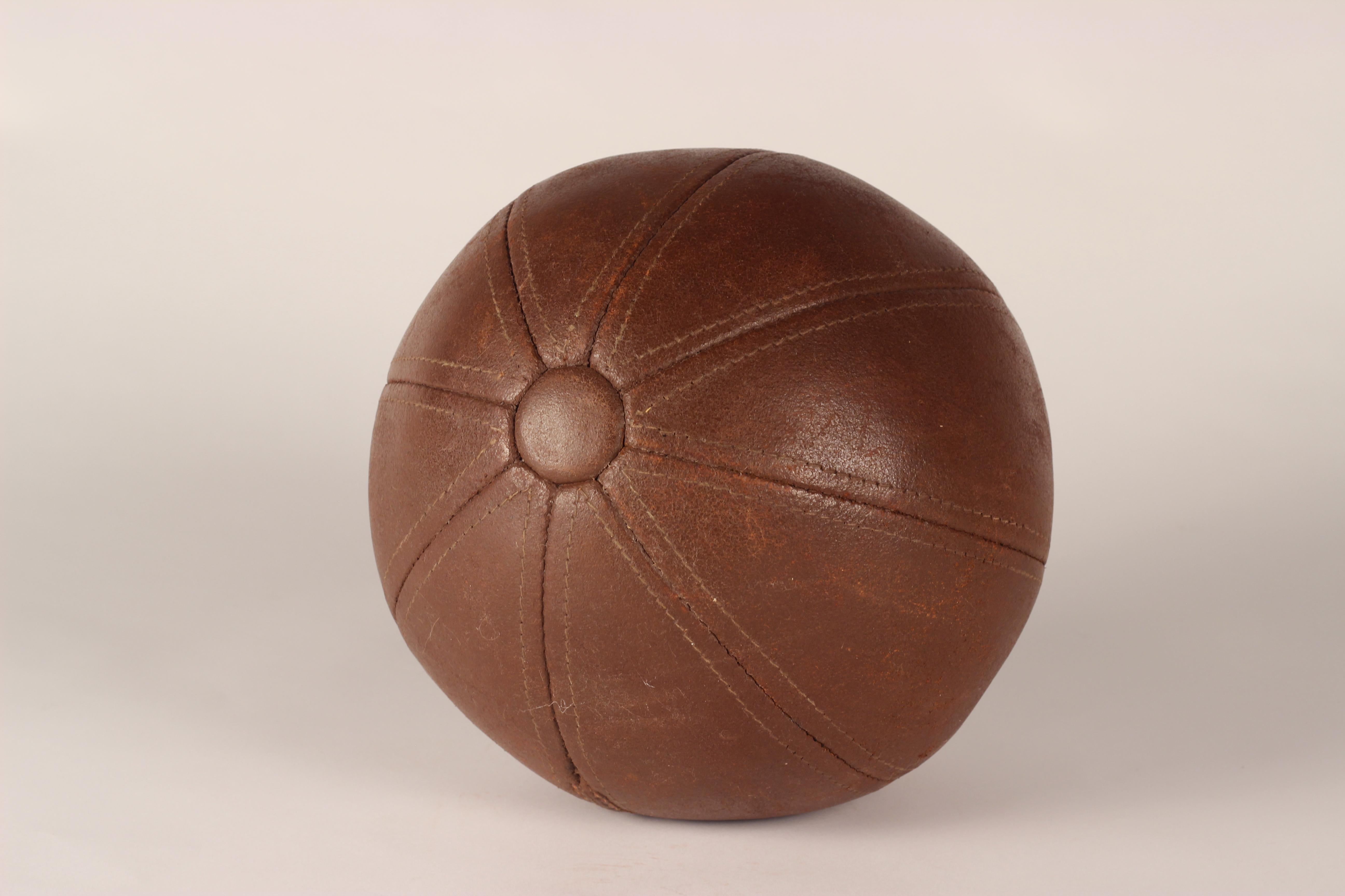 Mid-20th Century Mid-Century Modern Leather Medicine Ball Perfect for Your Gymnasium  For Sale