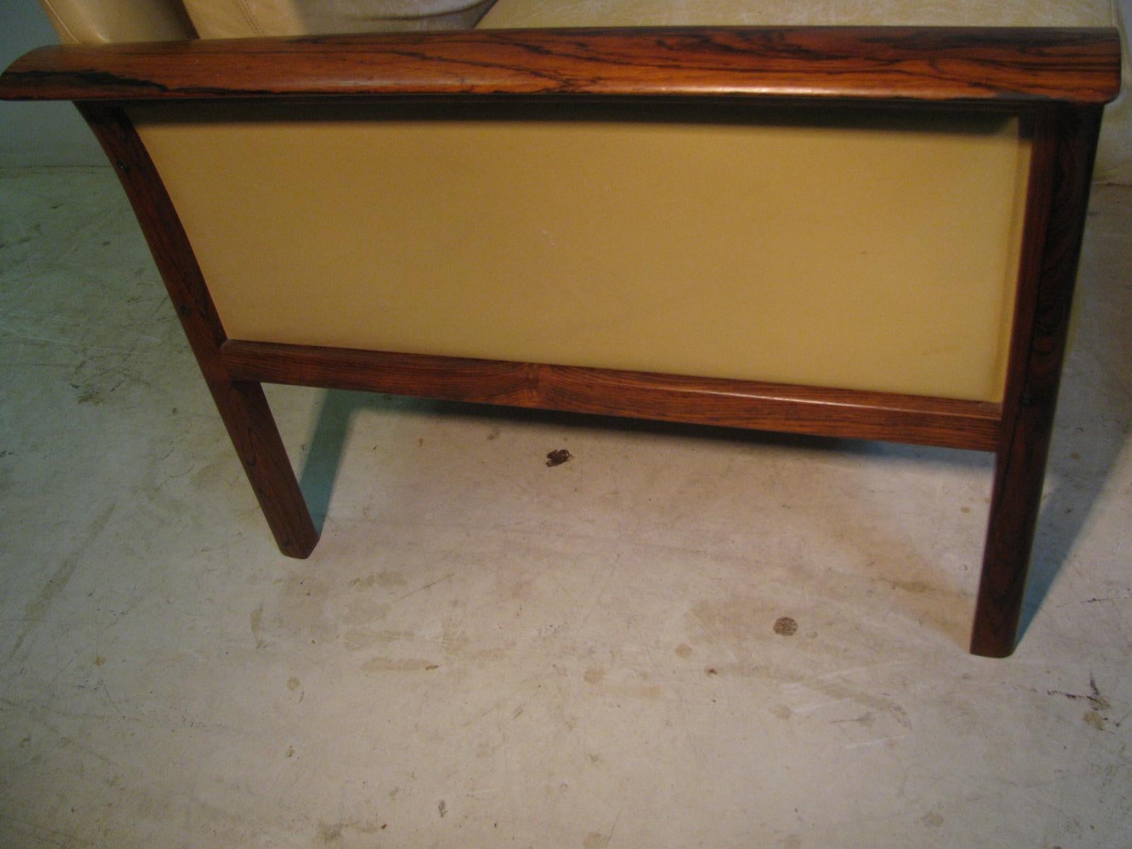 Mid-Century Modern Leather & Rosewood Lounge Chairs Knut Saeter for Vatne Mobler 4