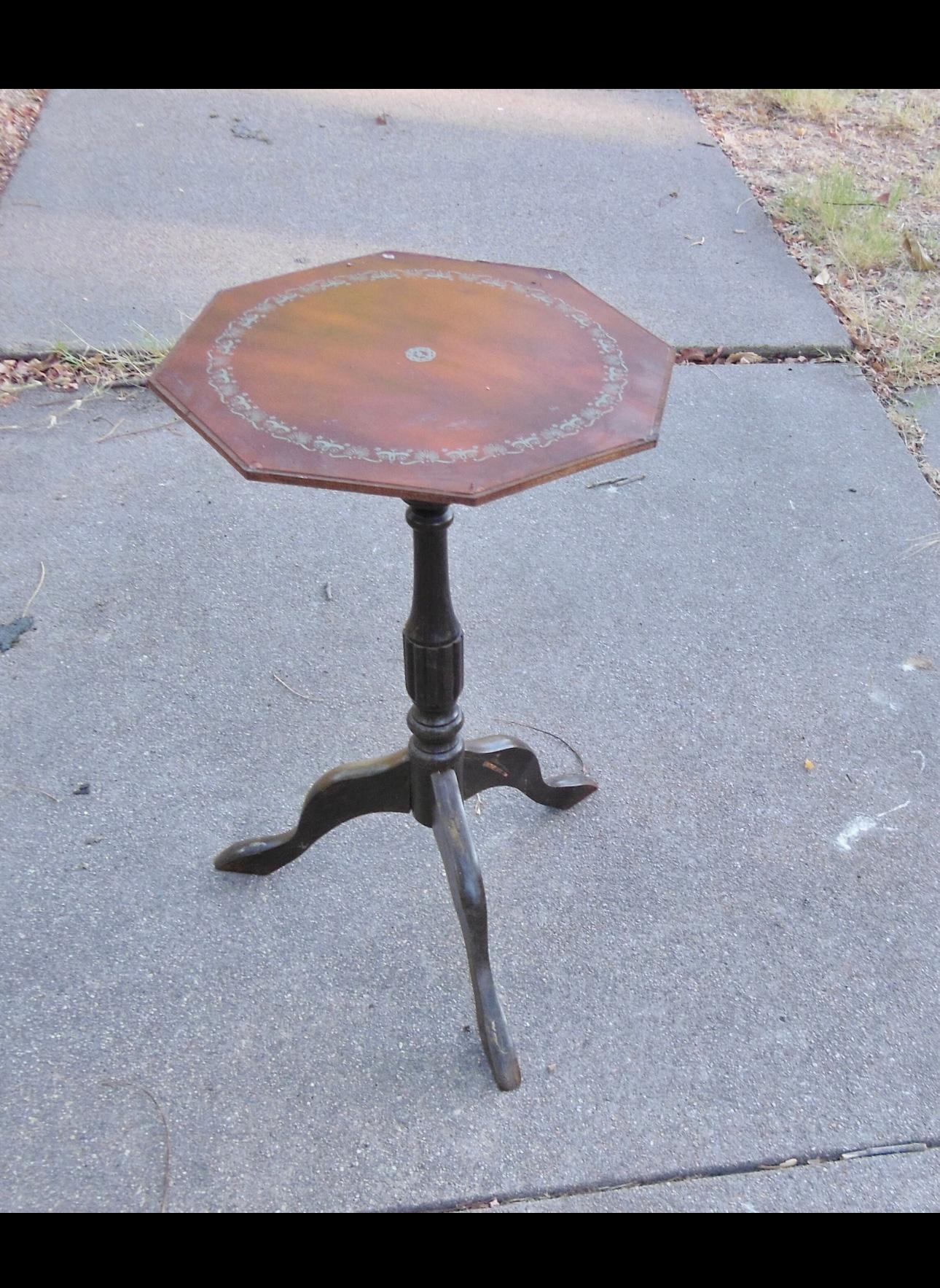 20th Century Mid Century Modern Leather Side Table For Sale