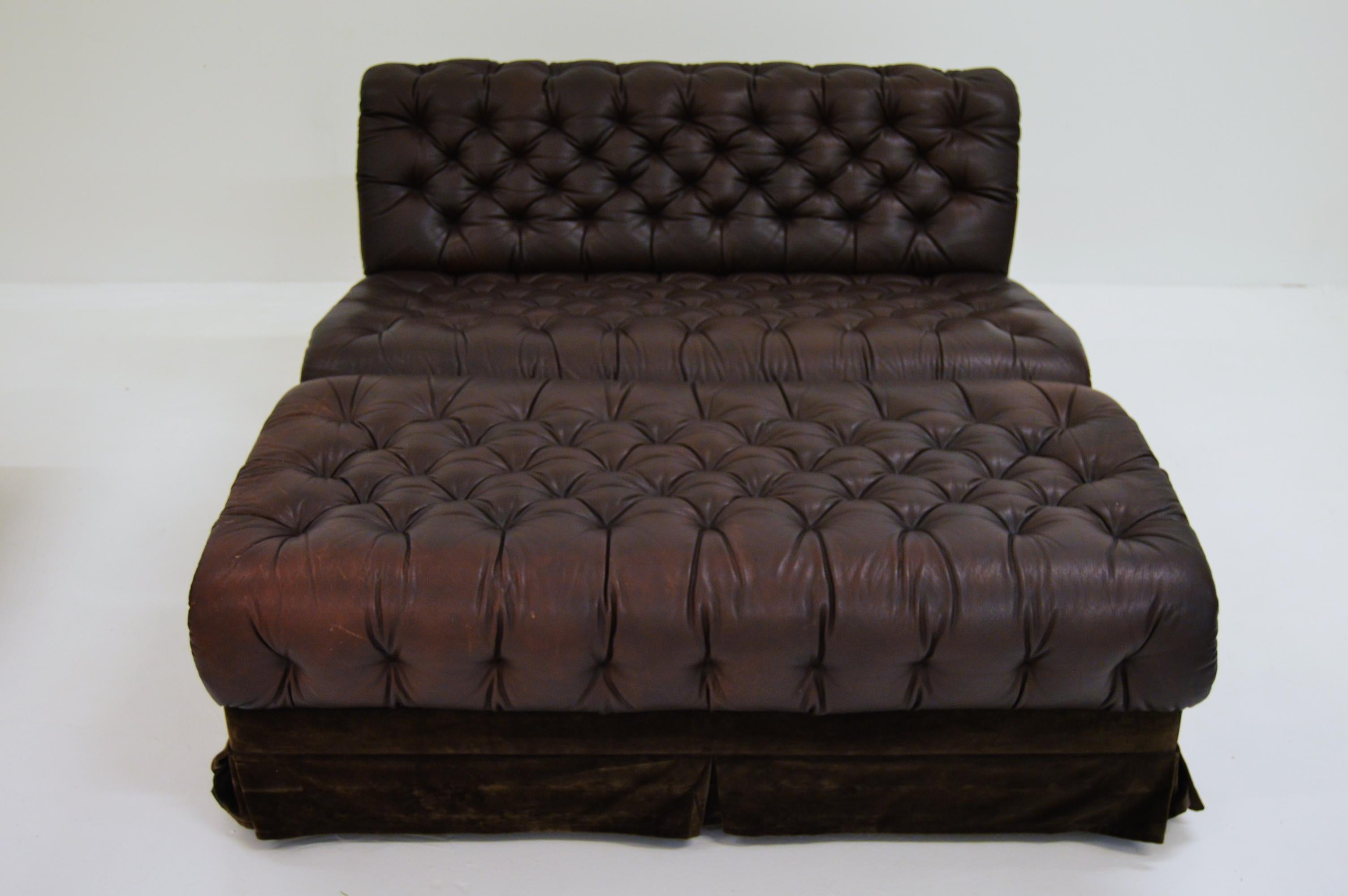 Swedish Mid-Century Modern Leather sofa For Sale