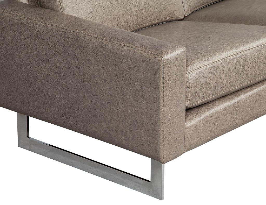 Mid-Century Modern Leather Sofa 2
