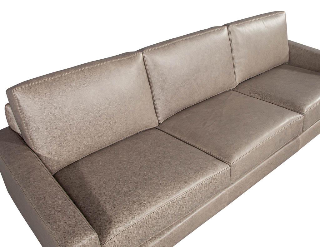 Mid-Century Modern Leather Sofa 3