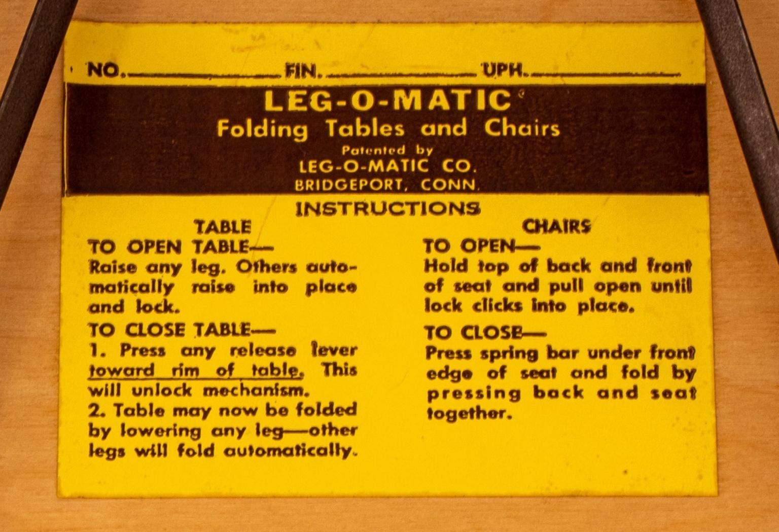 Mid-Century Modern Leg-O-matic Folding Chair, 6 2