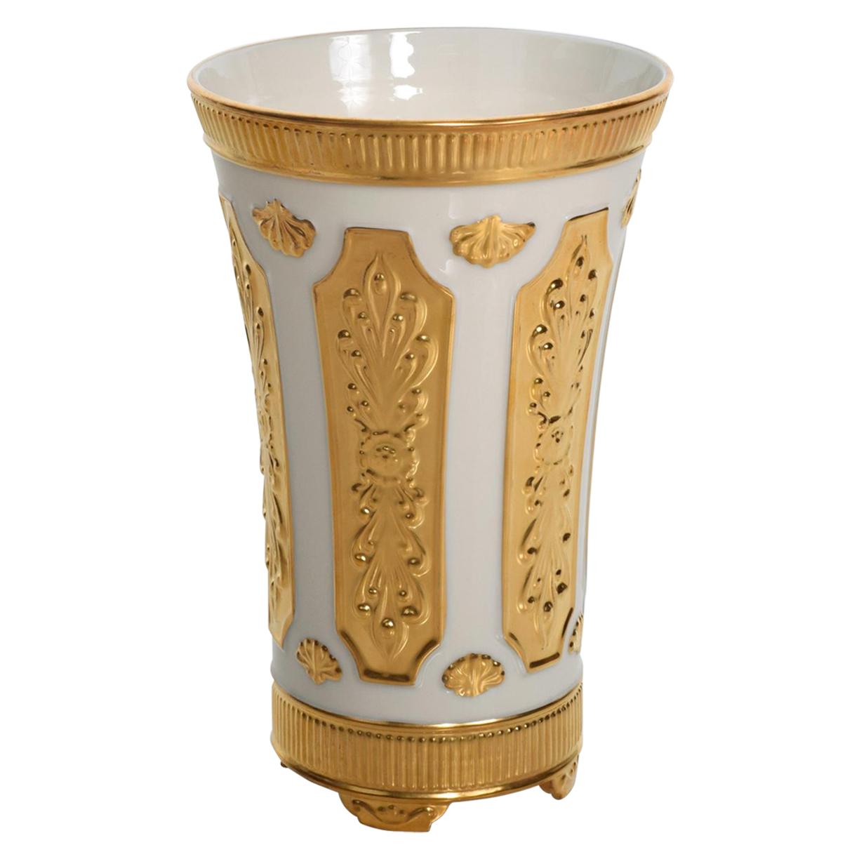 Lenox Designer's Collection Versailles Gold Vase 24k Trim 1960s