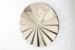 Miroir mural Aged Modern Leque, Miroir vieilli, noir, fait à la main par Greenapple