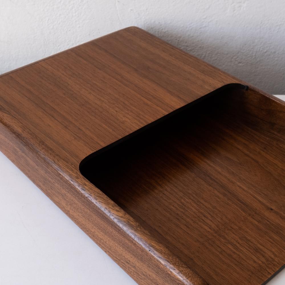 Mid-Century Modern Letter Tray Set in Walnut, 1960s 7