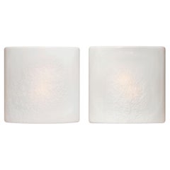 Mid-Century Modern Leucos Sconces, Murano Glass, Italy, 1970s Pair