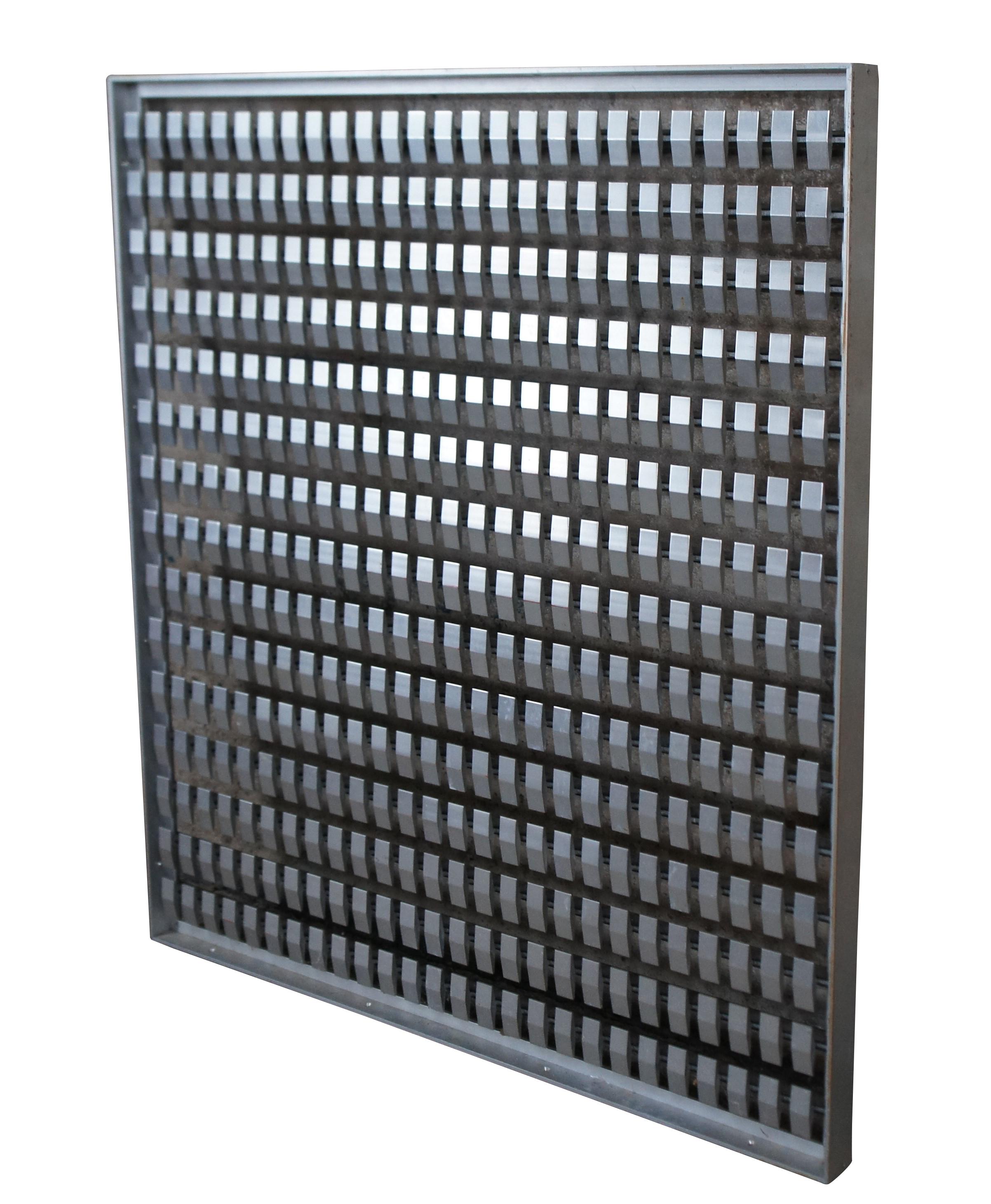 Mid-Century Modern Mid Century Modern Lexington Public Library Geometric Steel Art Wall Panel 36