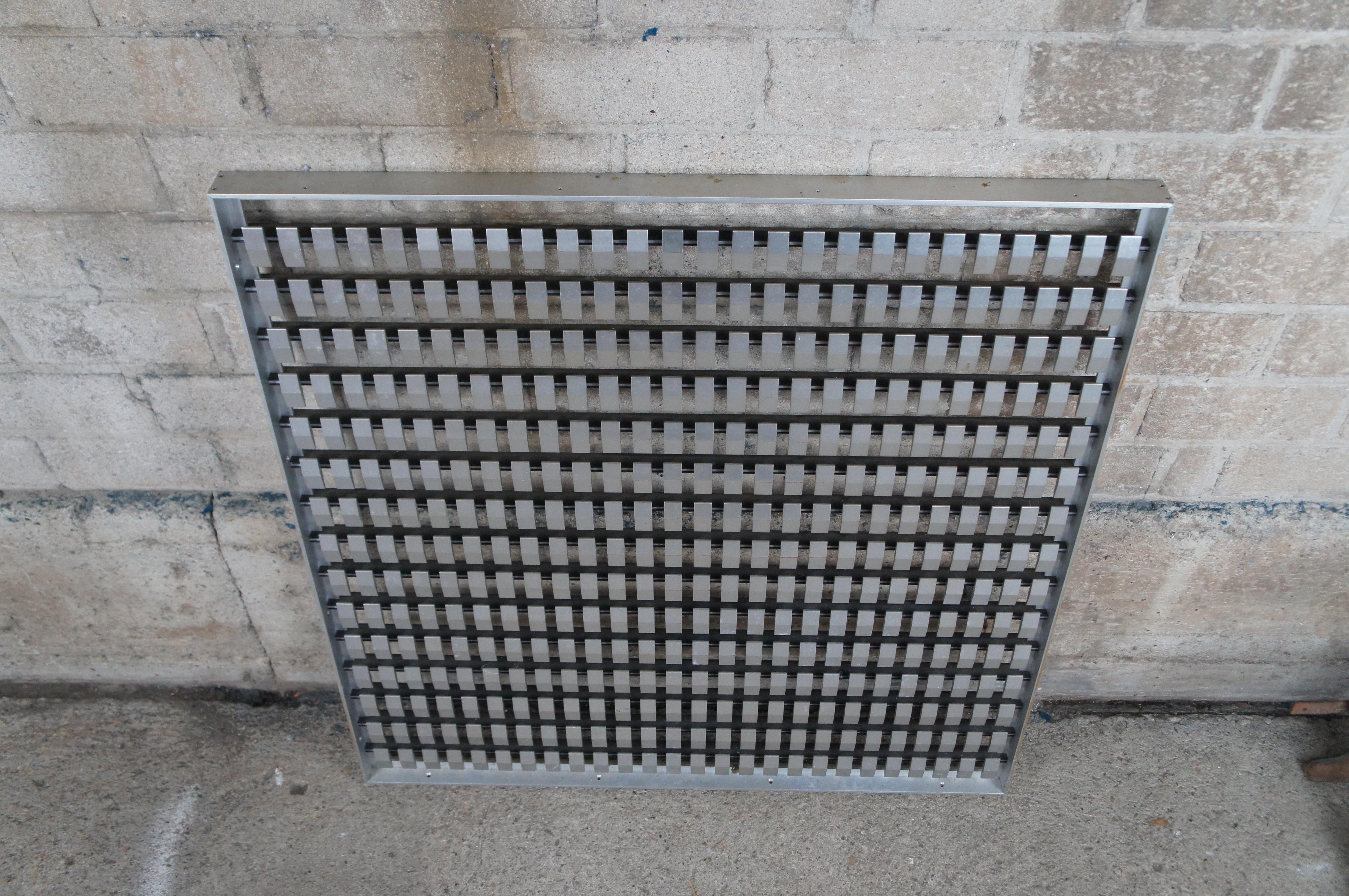 Mid Century Modern Lexington Public Library Geometric Steel Art Wall Panel 36