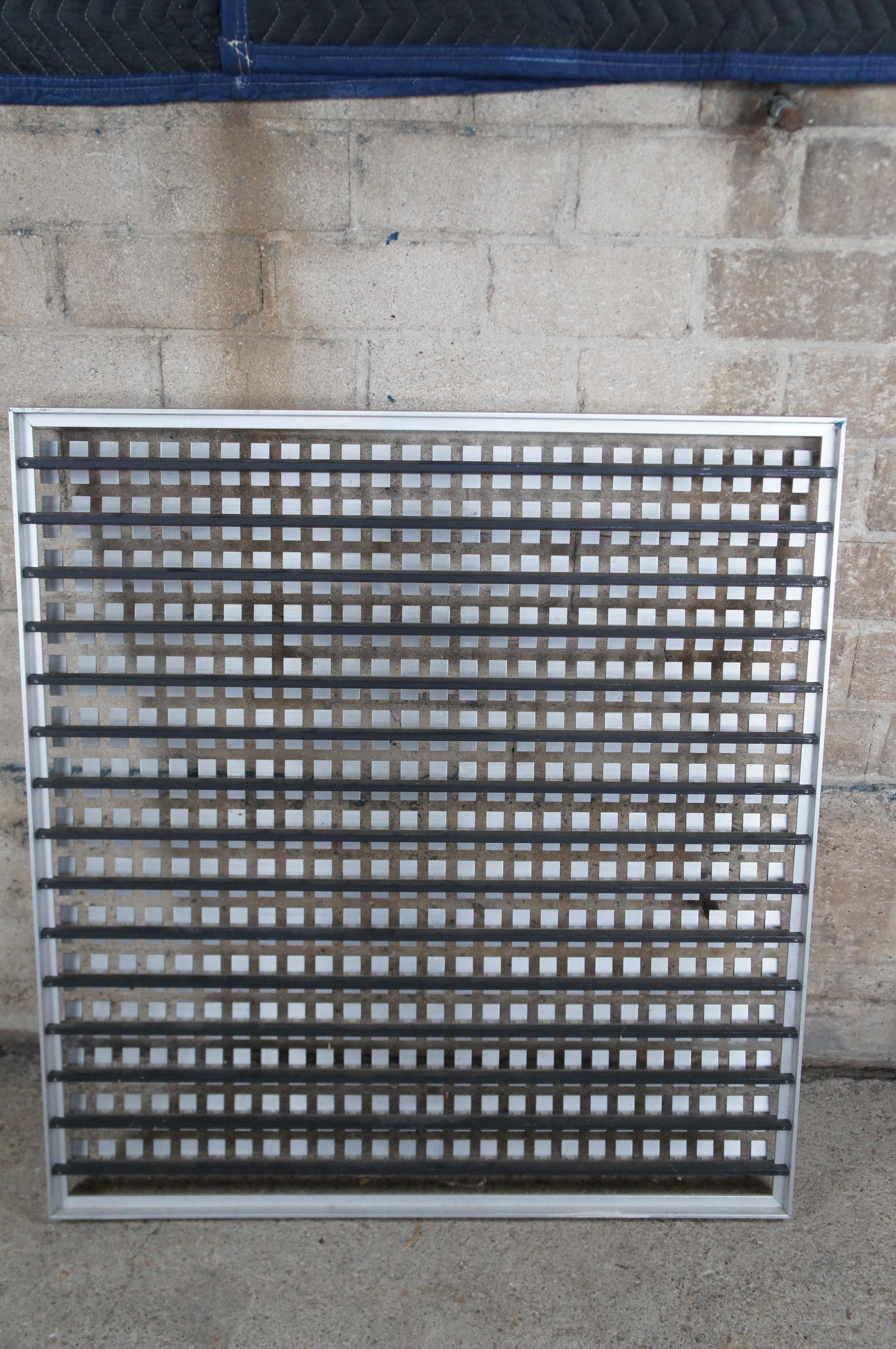 Mid Century Modern Lexington Public Library Geometric Steel Art Wall Panel 36