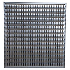 Mid Century Modern Lexington Public Library Geometric Steel Art Wall Panel 36"