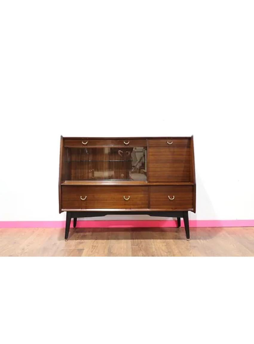 Mid Century Modern Librenza Credenza Buffet Sideboard Display Cabinet by G Plan For Sale 5