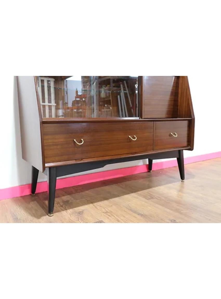 Mid Century Modern Librenza Credenza Buffet Sideboard Display Cabinet by G Plan For Sale 1