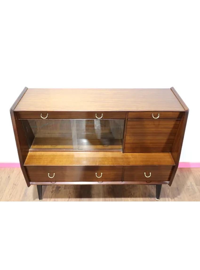 Mid Century Modern Librenza Credenza Buffet Sideboard Display Cabinet by G Plan For Sale 2