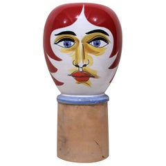 Mid-Century Modern Life-Size Ceramic Bust