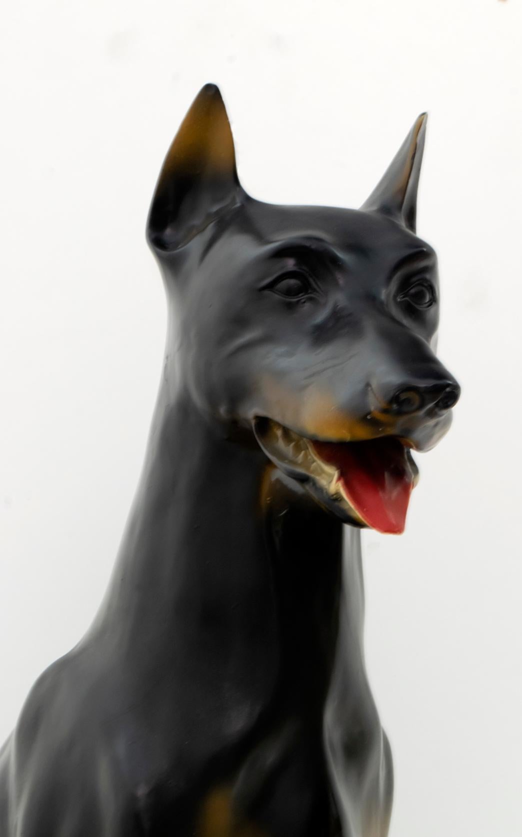 This life-size dog was made of resin, probably used as an advertising dog for dog food, an original piece of furniture.