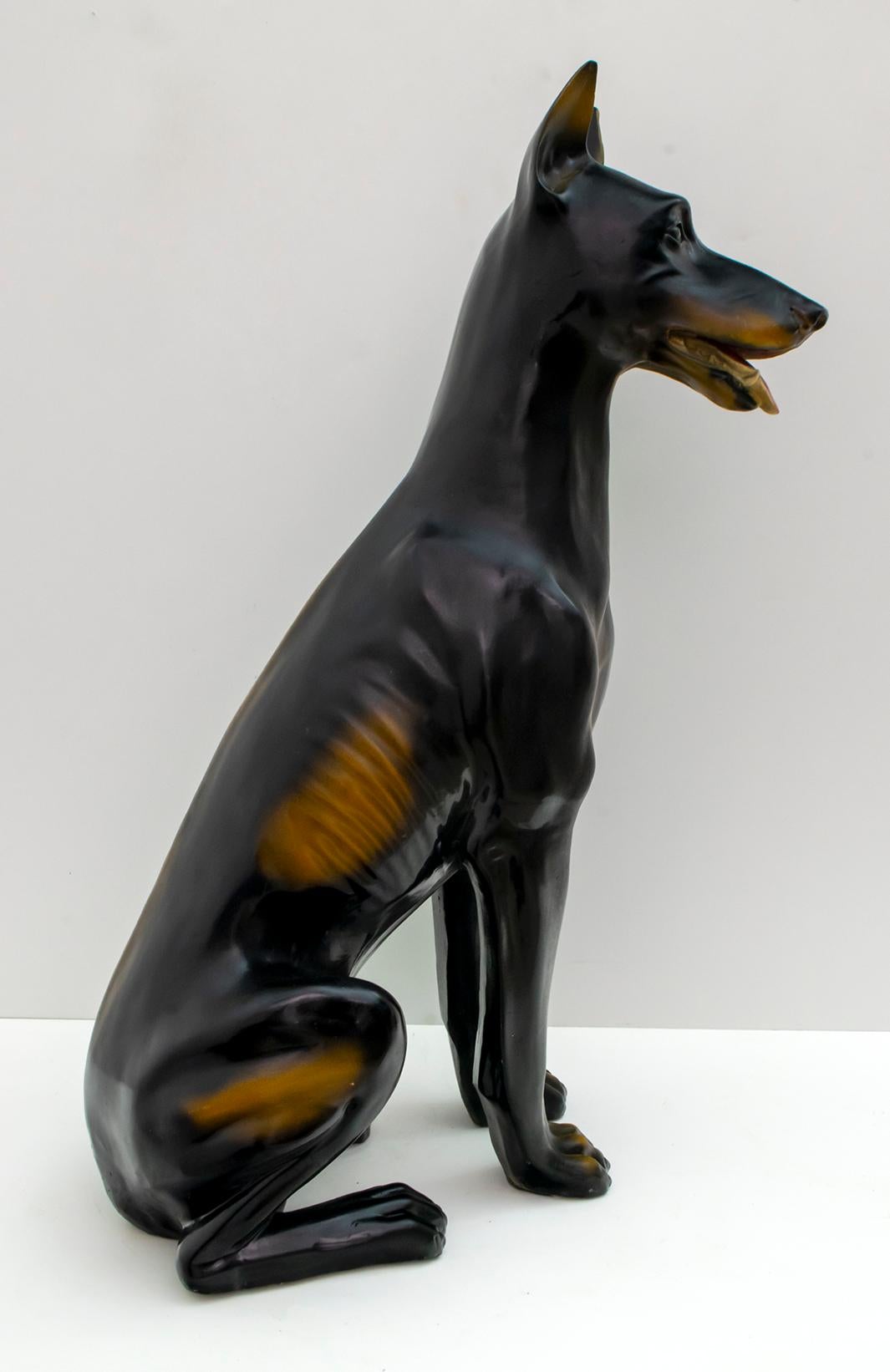 Late 20th Century Mid-Century Modern Life-Size Dog, 1970s For Sale