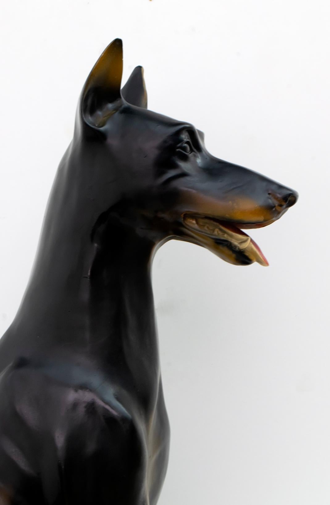 Resin Mid-Century Modern Life-Size Dog, 1970s For Sale