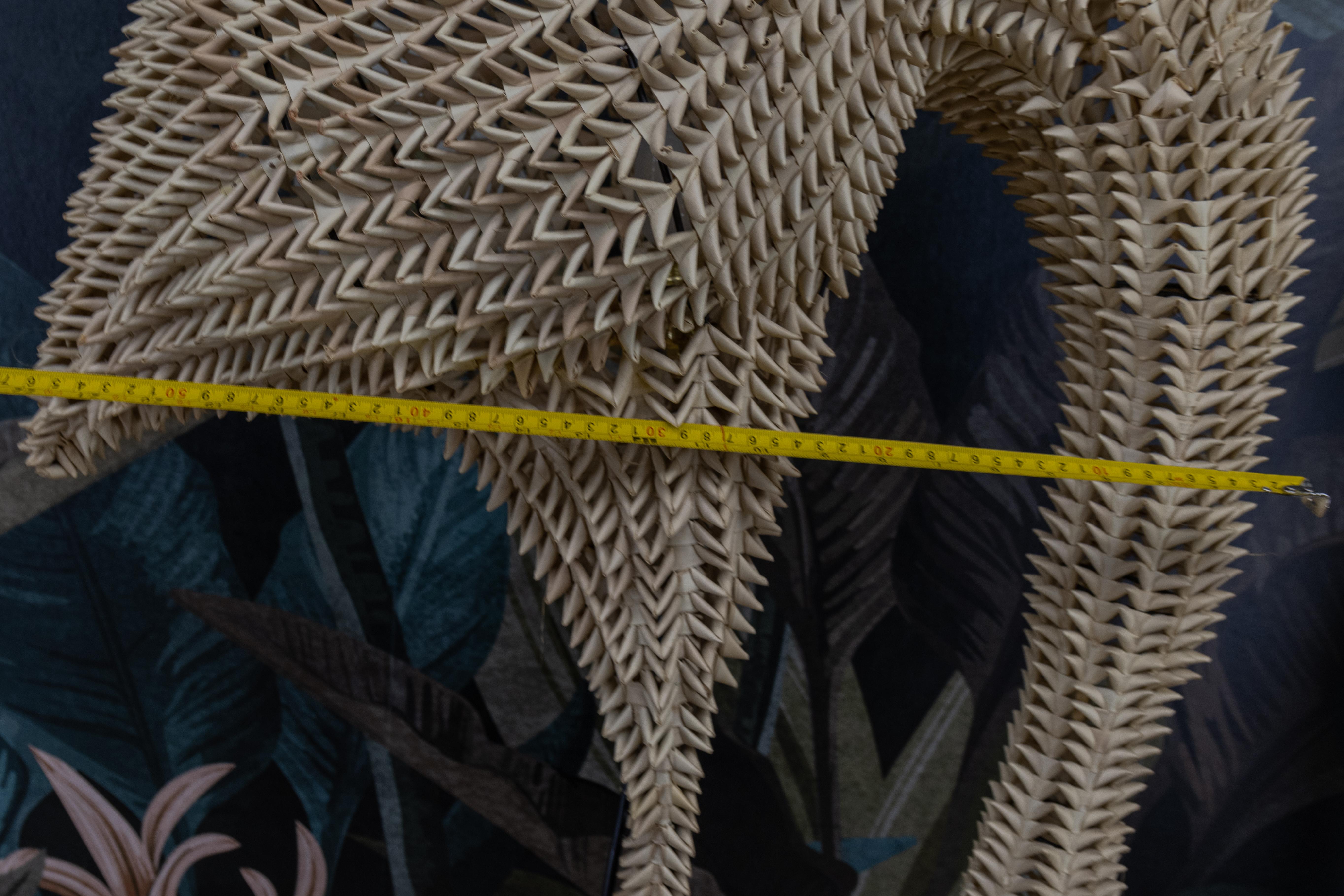 Lampada da terra a forma di uccello in rattan della metà del secolo scorso, 1960, europea in vendita 11